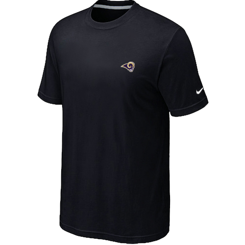 Nike St. Louis Rams Chest Embroidered Logo T-Shirt Black - Click Image to Close